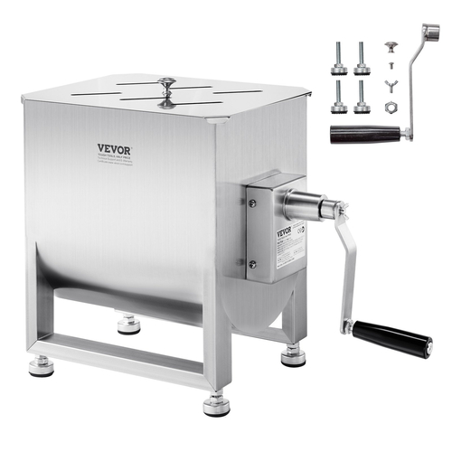 VEVOR Χειροκίνητο Μίξερ Κρέατος 60L με Σταθερή Δεξαμενή Ανάμειξης Μέγιστο 60LB για Μίξερ Κρέατος και Λουκάνικου