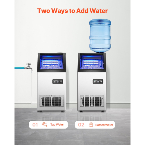 VEVOR Commercial Ice Maker Ανεξάρτητη Μηχανή Ντουλάπας 80lbs/24H 36 Ice Cubes