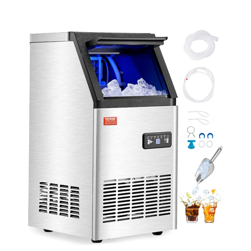 VEVOR Commercial Ice Maker Ανεξάρτητη Μηχανή Ντουλάπας 100lbs/24H 36 Ice Cubes