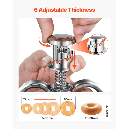 Εγχειρίδιο VEVOR Donut Depositor Dispenser από ανοξείδωτο χάλυβα