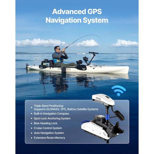 VEVOR 55lb 12V Thrust Electric Motor Trolling Κινητήρας θαλασσινού νερού Άξονας 36