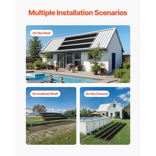 VEVOR Solar Pool Heater 4 x 24 ft Υπέργειο & Σύστημα Θέρμανσης Πισίνας
