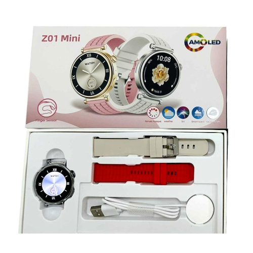 Σετ Smartwatch με 2 λουράκια - Z01 Mini - 064953 - Red