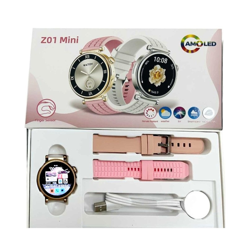 Σετ Smartwatch με 2 λουράκια - Z01 Mini - 064953 - Pink