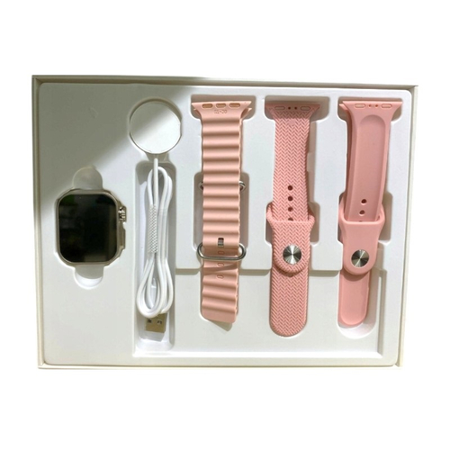 Σετ Smartwatch με 3 λουράκια - Z02 Mini - 064991 - Pink