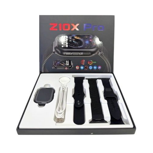 Σετ Smartwatch με 3 λουράκια - Z10X Pro - 065165 - Black