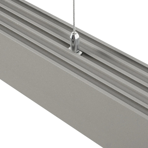 GLOBOSTAR® ALP-LINEAR BRIGHTRAIL 61776-3M Επιφανειακό / Κρεμαστό Προφίλ Αλουμινίου με Λευκό Γαλακτερό Πατητό Κάλυμμα για Ταινίες LED IP20 - Γκρι Ανθρακί Ματ - Μ300 x Π5 x Υ7.5cm