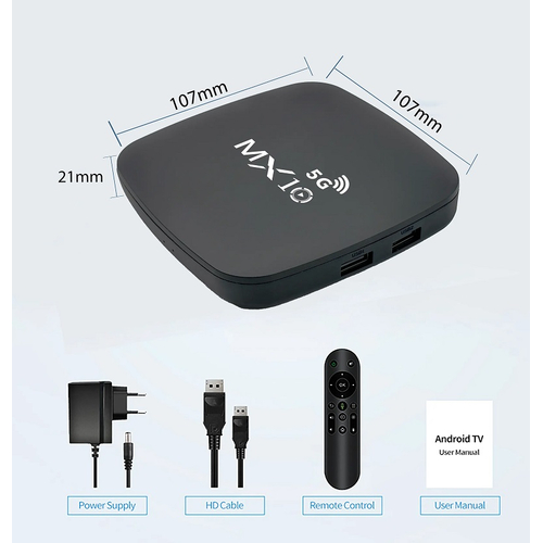 Android TV Box - MX10 4K 5G - 812280