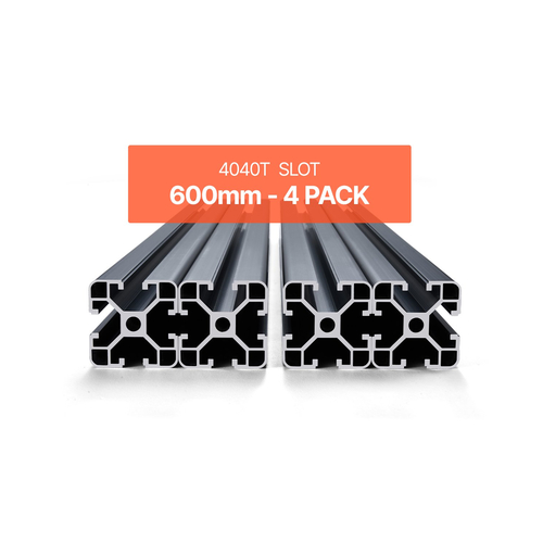 VEVOR 4PCS 23,6 in (600 mm) T Slot 4040 Aluminium Extrusion Anodized Linear Rail