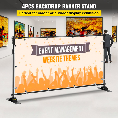 4 τμχ 8&#039; Διαφημιστικό σετ με στάμπα banner 54" έως 96" Display Trade Potable