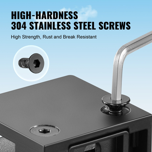 VEVOR Glass Clamp 40 PCS Τετράγωνο στήριγμα κιγκλιδώματος για 0,31 "-0,47" Γυάλινο μαύρο