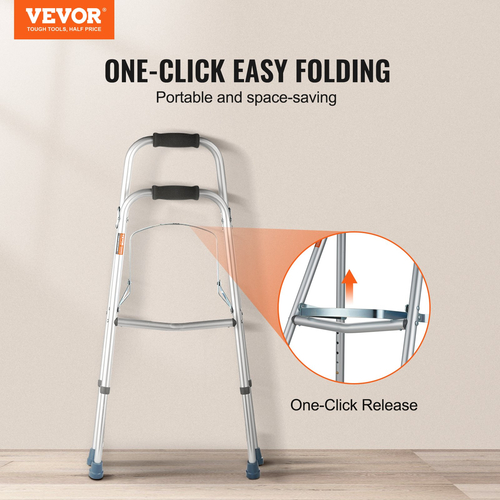 VEVOR Folding Hemi Walker One Arm Mobility Walker για ηλικιωμένους και ρυθμιζόμενο ύψος
