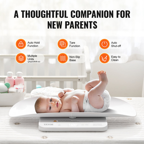 VEVOR Baby Scale Ζυγαριά Βάρους για βρέφη με λειτουργία Hold & Tare και 5 μονάδες 66LBS