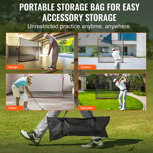 VEVOR Golf Practice Hitting Net, τεράστιο δίχτυ γκολφ 7,8x7ft, Προσωπική εμβέλεια οδήγησης για εσωτερική ή εξωτερική χρήση, φορητό οικιακό βοήθημα γκολφ με πλαίσιο και τσάντα μεταφοράς από συμπαγές υαλοβάμβακα, δώρο για άνδρες, λάτρης του γκολφ