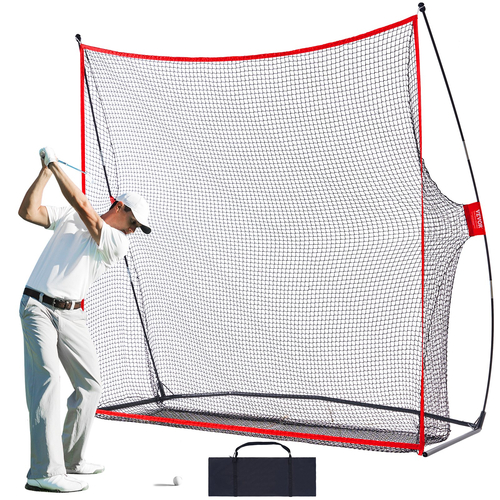 VEVOR Golf Practice Hitting Net, τεράστιο δίχτυ γκολφ 7,8x7ft, Προσωπική εμβέλεια οδήγησης για εσωτερική ή εξωτερική χρήση, φορητό οικιακό βοήθημα γκολφ με πλαίσιο και τσάντα μεταφοράς από συμπαγές υαλοβάμβακα, δώρο για άνδρες, λάτρης του γκολφ