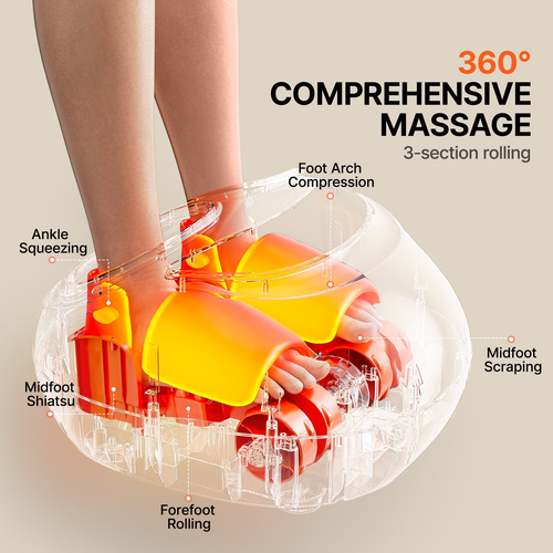 VEVOR Shiatsu Foot Massager Θερμαινόμενο Deep Kneading Feet Massager για ανακούφιση από τον πόνο