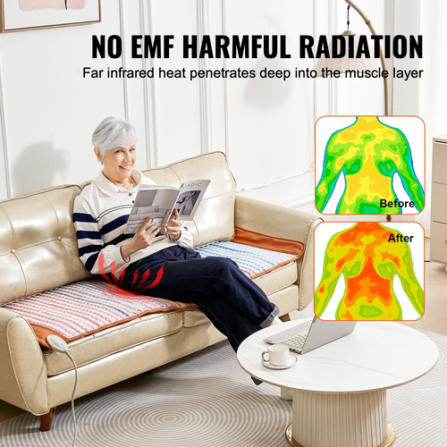 VEVOR Far Infrared Heating Pad 5 Natural Crystal Gemstone Mat με αρνητικά ιόντα