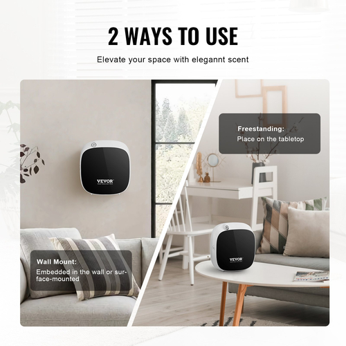 VEVOR Scent Air Machine for Home 100ML Cold Air Diffuser 1000sq.ft Waterless