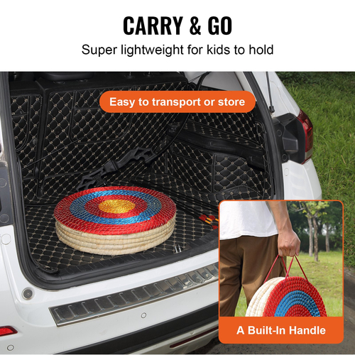 VEVOR Archery Target, 5 Layers 20" Arrow Target, Traditional Solid Straw Στρογγυλό τόξο σκοποβολής στόχου τοξοβολίας, Χειροποίητος στόχος βέλους, χρωματιστός στόχος σχοινιού για εξάσκηση σκοποβολής για κυνήγι στην πίσω αυλή