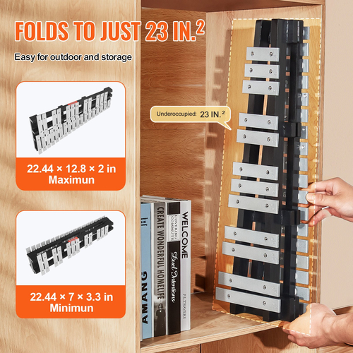 VEVOR 30 Note Glockenspiel Ξυλόφωνο Κιτ καμπάνας με σφύλες, τύμπανα και τσάντα