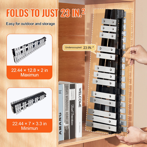 VEVOR 32 Note Glockenspiel Ξυλόφωνο Κιτ καμπάνας με σφύλες, τύμπανα και τσάντα