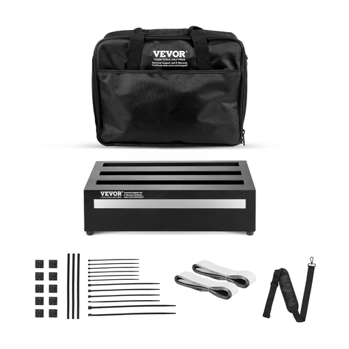 Πεντάλ κιθάρας VEVOR, 14&#039;&#039; x 11&#039;&#039;, κράμα αλουμινίου 1,7 λίβρες Super Light Guitar Effects Pedalboard with Carry Bag High Quality Fixed Velcro Strap Soulder Strap, Accommodate 8 Pedals Guitar, Medium