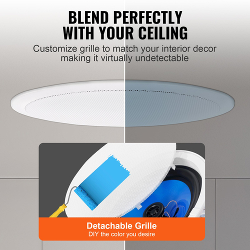 VEVOR 2PCs 8 in ηχεία οροφής 50 Watt Flush mount οροφής & ηχεία στον τοίχο