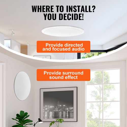 VEVOR 2PCs 8 in ηχεία οροφής 50 Watt Flush mount οροφής & ηχεία στον τοίχο
