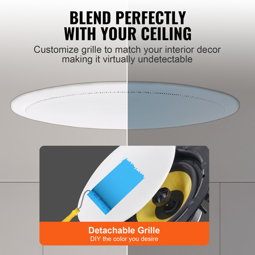 VEVOR 8 σε ηχεία οροφής 200 Watt Flush Mount οροφής & ηχεία στον τοίχο
