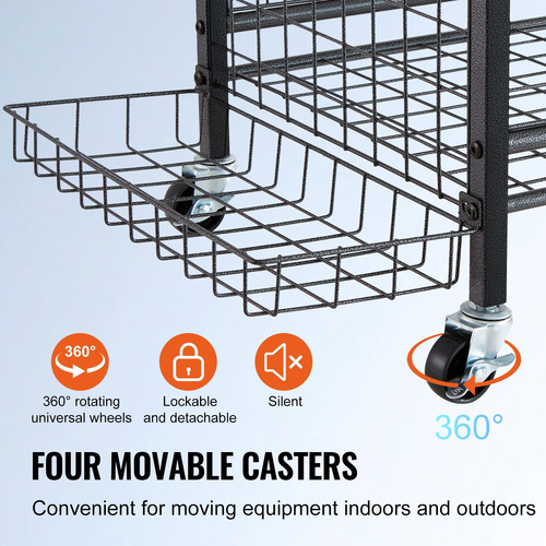 VEVOR Sports Equipment Garage Organizer Ράφι αποθήκευσης μπάλας Sport Gear Αποθήκευση παιχνιδιών