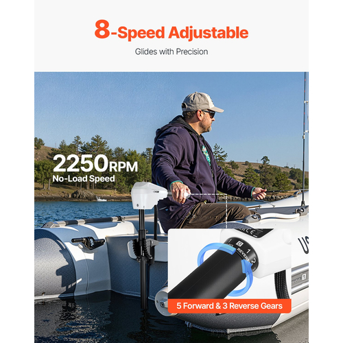VEVOR 86lb 24V Ηλεκτρική συρτή μηχανή συρτής αλμυρού νερού Κινητήρας σκάφους