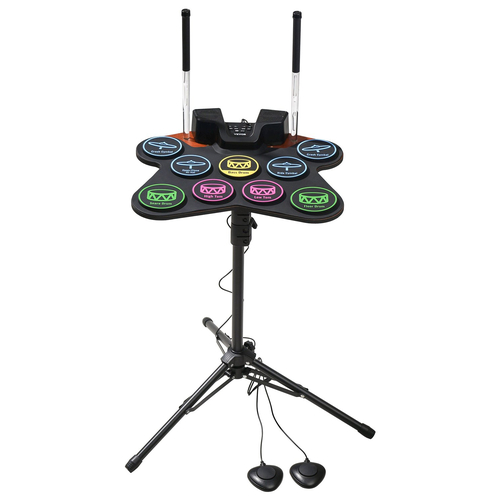 VEVOR Electric Drum Set 9-Pad with Stand Dual Speakers Light Up Sticks για παιδιά
