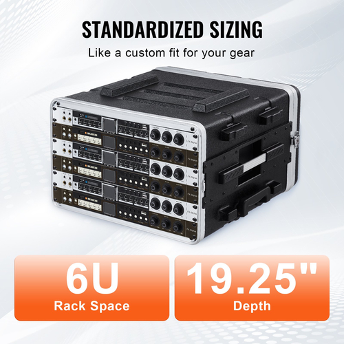 VEVOR 6U Rack Case Server Rack Cabinet 19 σε βάθος με λαβή κατασκευής ABS