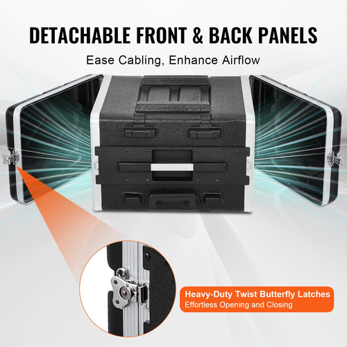 VEVOR 6U Rack Case Server Rack Cabinet 19 σε βάθος με λαβή κατασκευής ABS