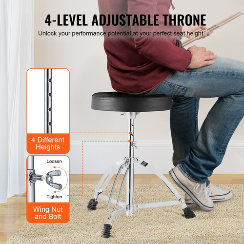 VEVOR Adult Drum Set 5-Pece 22 σε πλήρες σετ τυμπάνων πλήρους μεγέθους με βάση Throne