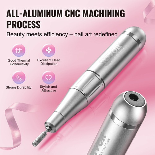 VEVOR Electric Rechargeable Nail Drill 35000RPM Ασύρματο μηχάνημα λίμας νυχιών E
