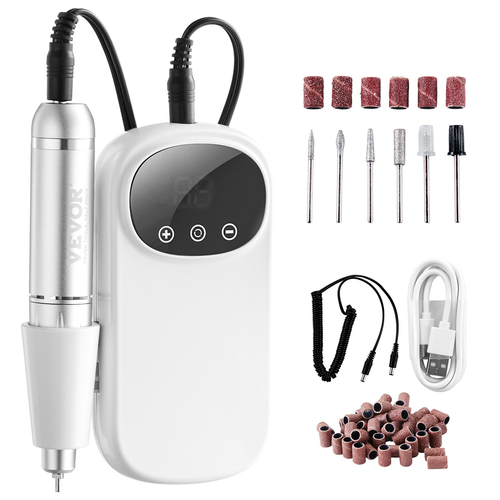 VEVOR Electric Rechargeable Nail Drill 35000RPM Ασύρματο μηχάνημα λίμας νυχιών E