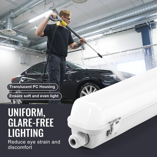 VEVOR 4PCS 4FT LED Ατμόλουτρο 60W/50W/40W Επιλέξιμο 5400/6400/7400LM