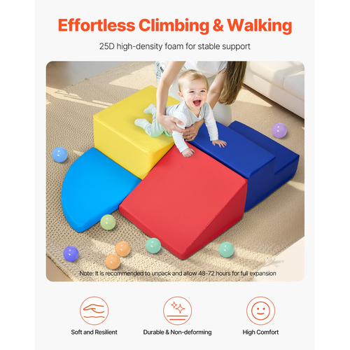 VEVOR Climbing Toys 4 τεμάχια, μπλοκ αναρρίχησης αφρού για νήπια και παιδιά προσχολικής ηλικίας