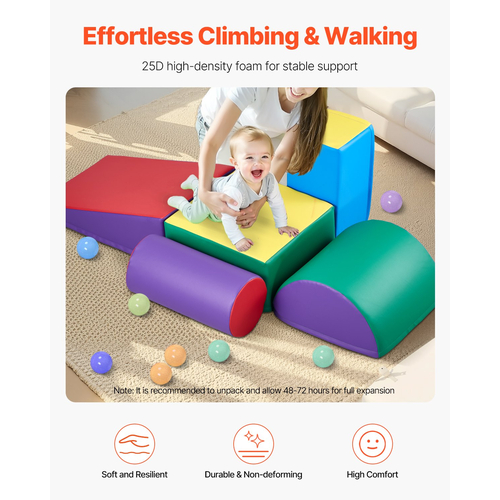 VEVOR Climbing Toys 5 Piece Foam Climbing Blocks για νήπια και παιδιά προσχολικής ηλικίας