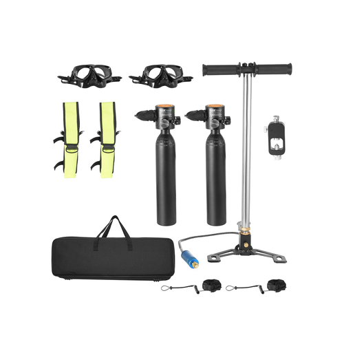 VEVOR 0,5L Scuba Tank 98,43 ft Depth Diving Φορητή δεξαμενή κατάδυσης με αντλία