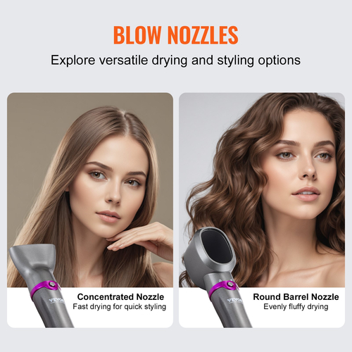 VEVOR Hair Dryer Brush 5-in-1 Hot Hair Styler Αναβαθμισμένο αρνητικό ιόν για μπούκλες
