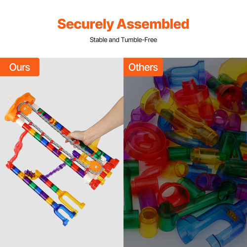VEVOR Marble Run Set 153 ΤΕΜ με Μηχανοκίνητο Ανελκυστήρα Εκπαιδευτικό δώρο για παιδιά