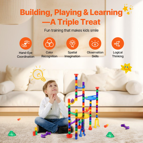 VEVOR Marble Run Set 110 PCS Building STEM Toy Educational Blocks Δώρο για παιδιά