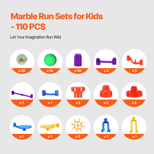 VEVOR Marble Run Set 110 PCS Building STEM Toy Educational Blocks Δώρο για παιδιά
