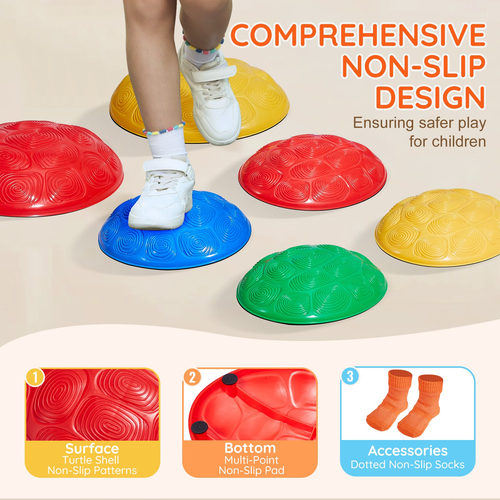 VEVOR Kids Balance Steping Stones Γήπεδο αισθητηριακών εμποδίων 6 ΤΕΜ. Εσωτερικός εξωτερικός χώρος
