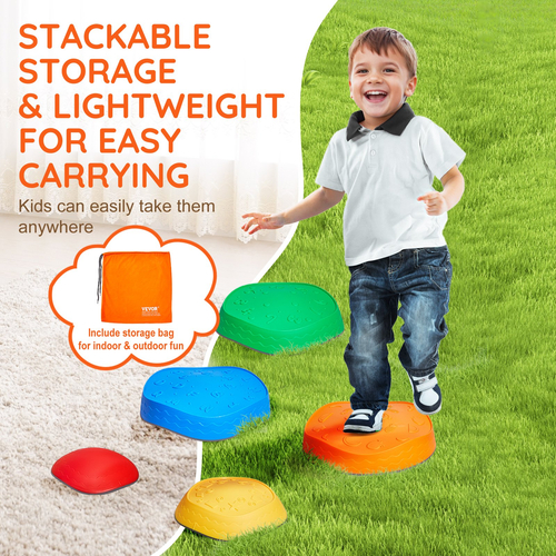 VEVOR Kids Balance Steping Stones Γήπεδο αισθητηριακών εμποδίων 5 ΤΕΜ. Εσωτερικός εξωτερικός χώρος