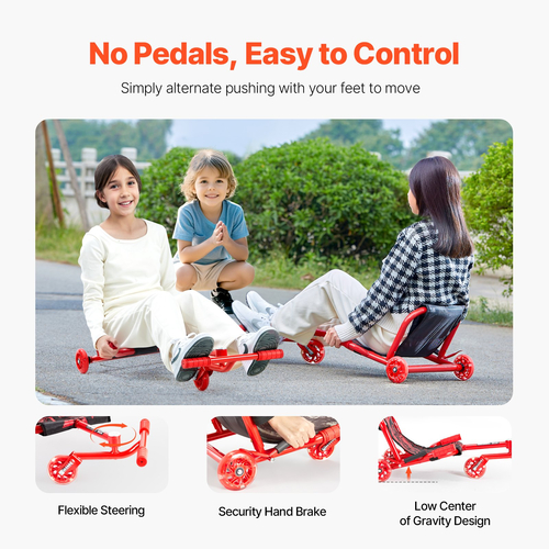 VEVOR Ride on Scooter Powered by Zig-Zag Motion Drift Cart για παιδιά ηλικίας 10+