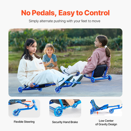 VEVOR Ride on Scooter Powered by Zig-Zag Motion Drift Cart για παιδιά ηλικίας 10+
