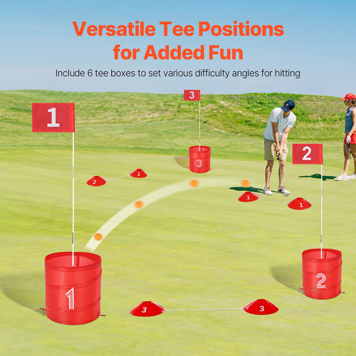VEVOR Backyard Golf Game 6 Hole Portable Bucket Game Golf για παιδιά και ενήλικες
